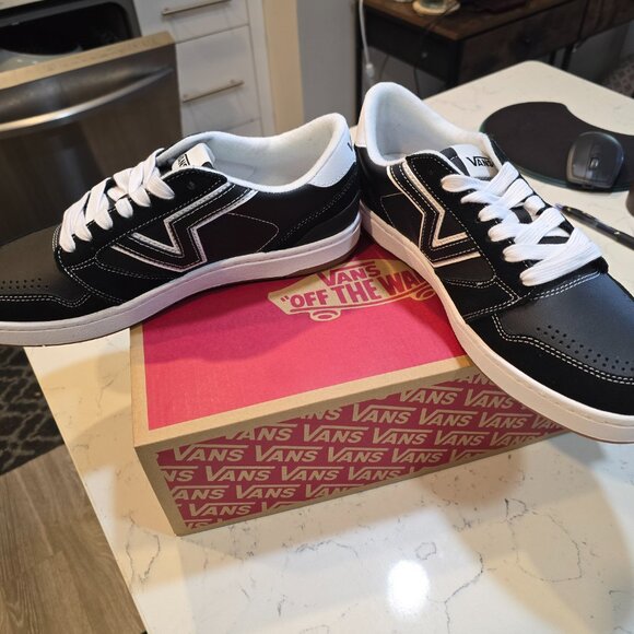 Vans Lowland 2.0 Black/White VN000D6RBZW Skateboard Everyday Sneakers MENS SZ 10 - Picture 3 of 11